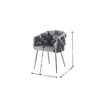 Scaun Missy, tapițerie catifelată premium, picioare elegante metalice, 43x60x80 cm, verde picture - 4