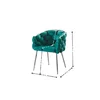 Scaun Missy, tapițerie catifelată premium, picioare elegante metalice, 43x60x80 cm, verde picture - 2
