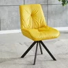 Scaun Mistyc, design modern cu tapițerie catifelată, picioare metalice rezistente, 52x43x83 cm, bej picture - 9