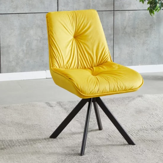 Scaun Mistyc, design modern cu tapițerie catifelată, picioare metalice rezistente, 52x43x83 cm, bej picture - 9