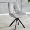 Scaun Mistyc, design modern cu tapițerie catifelată, picioare metalice rezistente, 52x43x83 cm, bej picture - 5