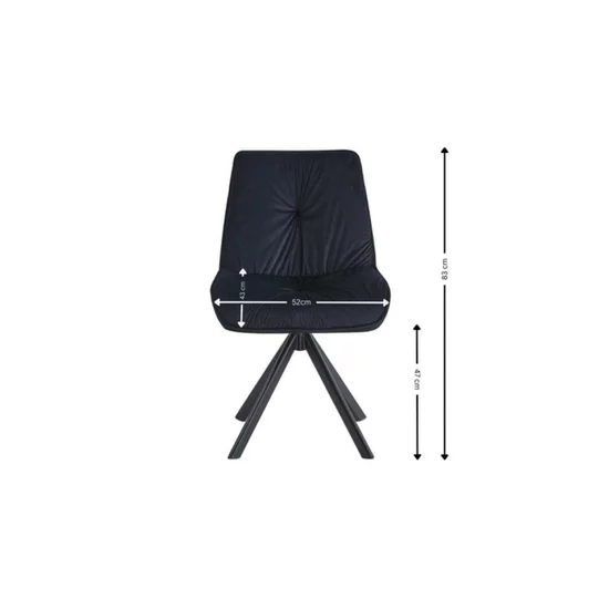 Scaun Mistyc, design modern cu tapițerie catifelată, picioare metalice rezistente, 52x43x83 cm, bej picture - 17