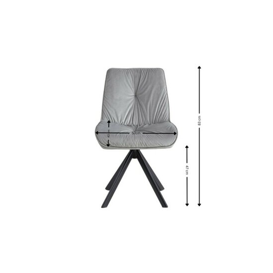 Scaun Mistyc 52x43x83 cm Bej picture - 8
