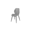 Scaun Pollo tapițat, design modern și picioare metalice, tapițerie catifelată premium, culoare grey picture - 2