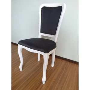 Scaun Padova tapițat cu stofă, cu structură metalică, 47x42 cm, alb