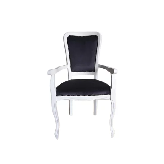 Scaun Padova cu brațe, tapițat cu stofă, cadru metalic, culoare personalizabilă picture - 3