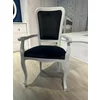 Scaun Padova cu brațe, tapițat cu stofă, cadru metalic, culoare personalizabilă picture - 4