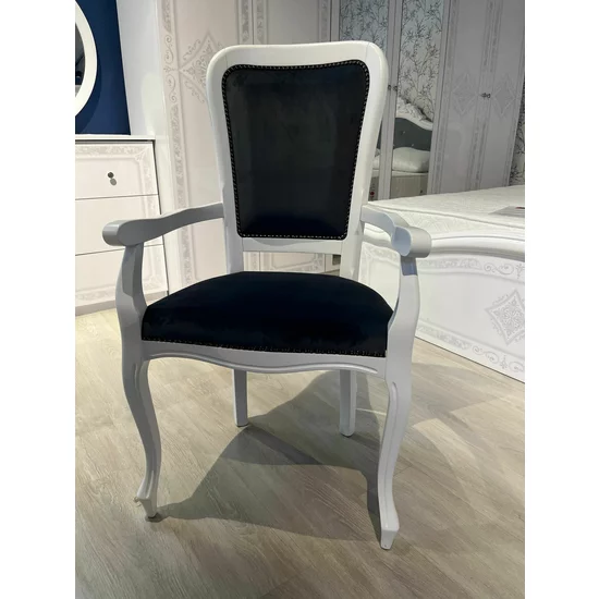 Scaun Padova cu brațe, tapițat cu stofă, cadru metalic, culoare personalizabilă picture - 4