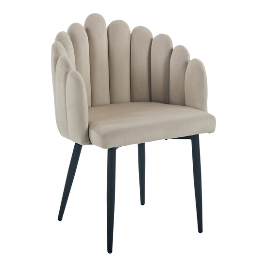 Scaun Simba, tapițat catifea, 58x61x85 cm, bej picture - 2