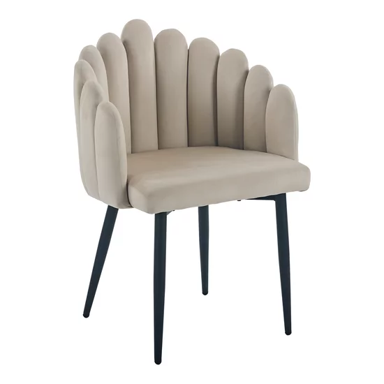 Scaun Simba, tapițat catifea, 58x61x85 cm, bej picture - 2