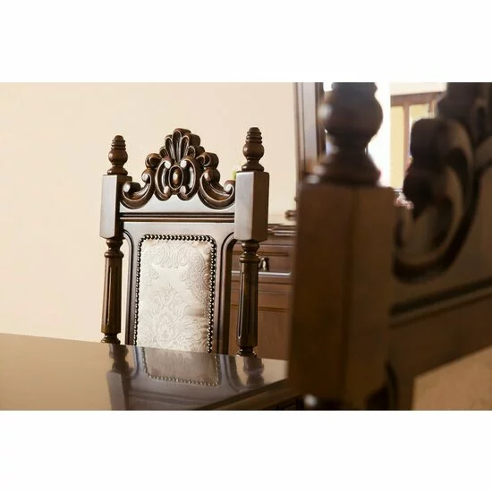 Scaun Sonia 46x48x100 cm din lemn masiv de fag cu șezut tapițat picture - 5