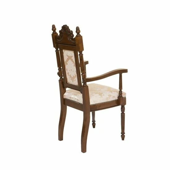 Scaun Sonia cu brațe 46x48x100 cm din lemn masiv și tapițerie confortabilă picture - 3