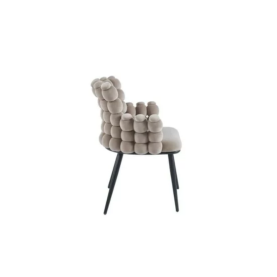 Scaun Spike, tapițat catifea, 63x45x85 cm, gri picture - 4