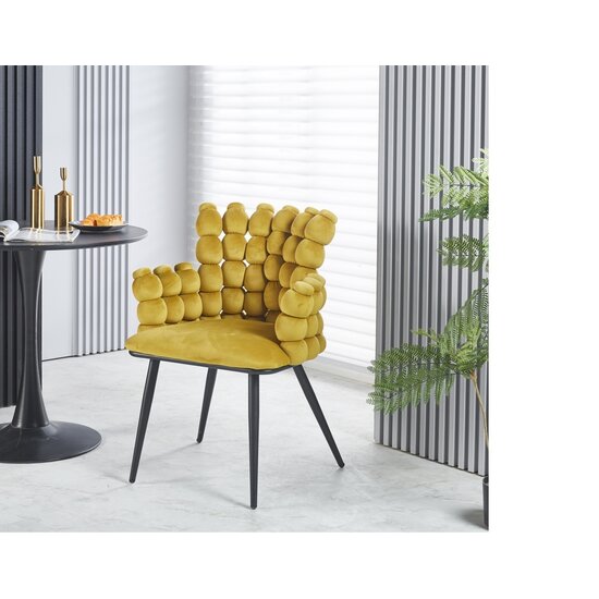 Scaun Spike, tapițat catifea, 63x45x85 cm, gri picture - 9