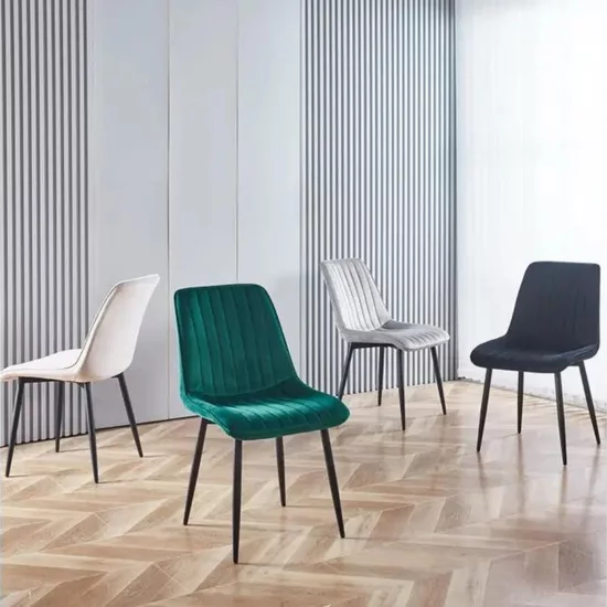 Scaun tapițat Amaral, confort sporit și design elegant, tapițerie catifelată, 47x42x88 cm, bej picture - 8