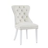 Scaun tapițat Mira MC, picioare din lemn alb, design elegant cu nasturi, șezut ergonomic, tapițerie premium, personalizabil picture - 4
