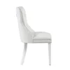 Scaun tapițat Mira MC, picioare din lemn alb, design elegant cu nasturi, șezut ergonomic, tapițerie premium, personalizabil picture - 5