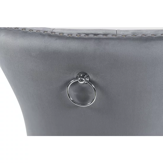 Scaun tapițat Mira MC, picioare din lemn negru, design elegant cu nasturi, șezut ergonomic, tapițerie premium, personalizabil picture - 3