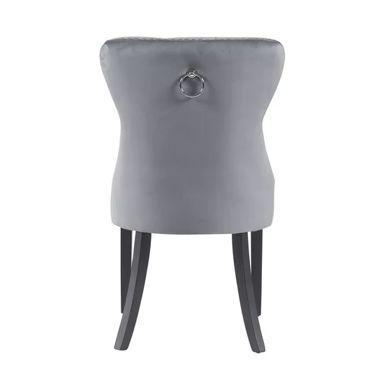 Scaun tapițat Mira MC, picioare din lemn negru, design elegant cu nasturi, șezut ergonomic, tapițerie premium, personalizabil picture - 10