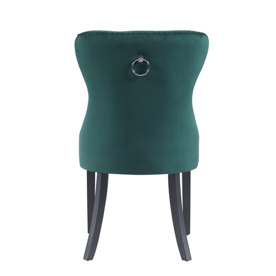 Scaun tapițat Mira MC, picioare din lemn negru, design elegant cu nasturi, șezut ergonomic, tapițerie premium, personalizabil picture - 11