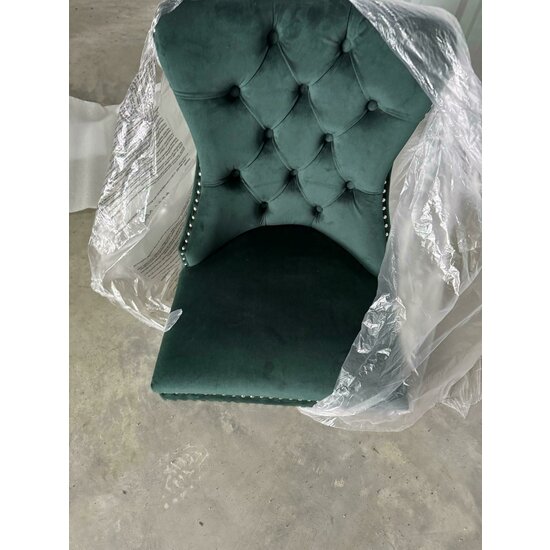 Scaun tapițat Mira MC, picioare din lemn negru, design elegant cu nasturi, șezut ergonomic, tapițerie premium, personalizabil picture - 13