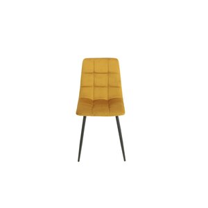 Scaun tapitat Velvet, stofa catifelata , 44x42x89 cm culoare Galben Mustariu