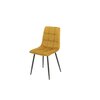 Scaun tapitat Velvet, stofa catifelata , 44x42x89 cm culoare Galben Mustariu picture - 2