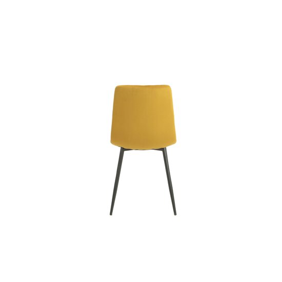 Scaun tapitat Velvet, stofa catifelata , 44x42x89 cm culoare Galben Mustariu picture - 4