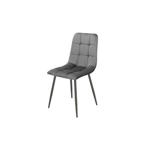 Scaun tapitat Velvet, stofa catifelata , 44x42x89 cm culoare Gri