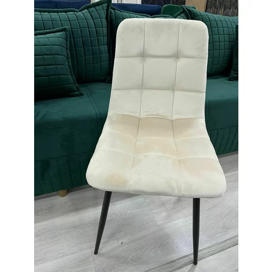 Scaun tapițat Velvet, stofă catifelată premium, structură metalică, 44x42x89 cm, gri picture - 38