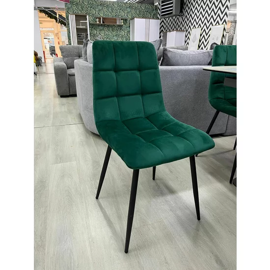 Scaun tapițat Velvet, stofă catifelată premium, structură metalică, 44x42x89 cm, gri picture - 39