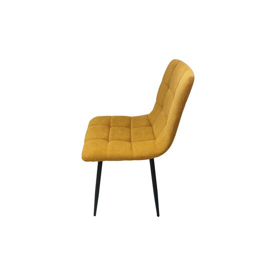 Scaun tapitat Velvet,stofa Vardo 44x42x89 cm culoare galben picture - 3