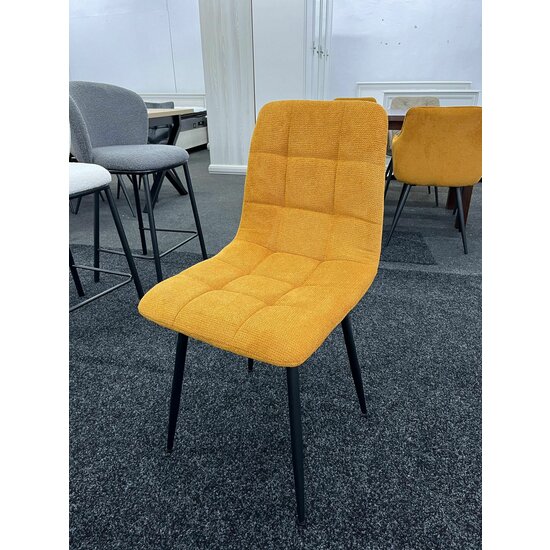 Scaun tapitat Velvet,stofa Vardo 44x42x89 cm culoare galben picture - 5