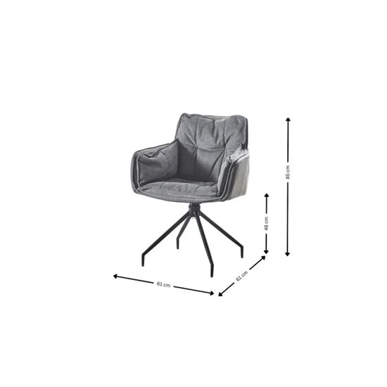 Scaun Tisso 61x48x85 cm Gri picture - 2