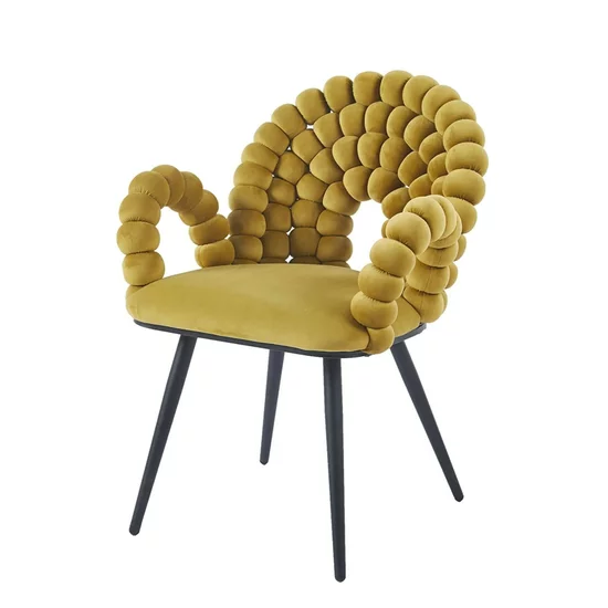 Scaun Tuffy, tapițerie stofă premium, cadru lemn masiv, 98x62x58 cm, Bej picture - 9