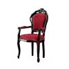 Scaun Venezia ECO cu braț, design clasic, șezut tapițat, structură lemn masiv, 58x58x107 cm, personalizabil picture - 1