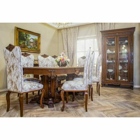 Scaun Vicky, spătar înalt, lemn masiv, 58x58x107 cm, tapițerie/culori la alegere picture - 3
