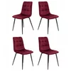 Set 4 scaune tapițate Velvet, structură metalică, stofă catifelată, material rezistent picture - 4