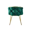 Set 4 Scaune living tapițat COZY, catifea verde picioare metalice aurii picture - 6