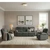 Set canapea recliner Relax 3+1+1, canapea și două fotolii cu funcție de relaxare, tapițerie catifelată, gri picture - 1