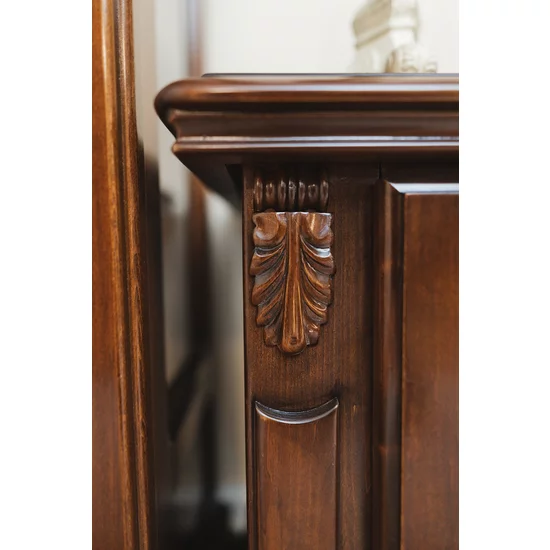 Set comodă + 2 vitrine Plasma Diana, ansamblu living, masiv fag + panel + MDF furniruit nuc, 314x201 h cm, finisaj la alegere picture - 8