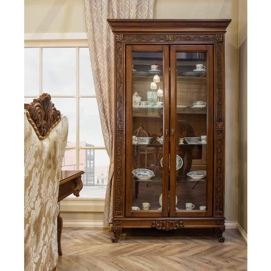 Set comodă + 2 vitrine Plasma Vicky, lemn masiv, finisaj premium, spațiu depozitare generos, comoda 180x49x65 cm + vitrine 80x46x218 cm, personalizabil picture - 7