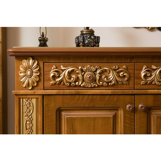 Set comodă + 2 vitrine Plasma Vicky, lemn masiv, finisaj premium, spațiu depozitare generos, comoda 180x49x65 cm + vitrine 80x46x218 cm, personalizabil picture - 5