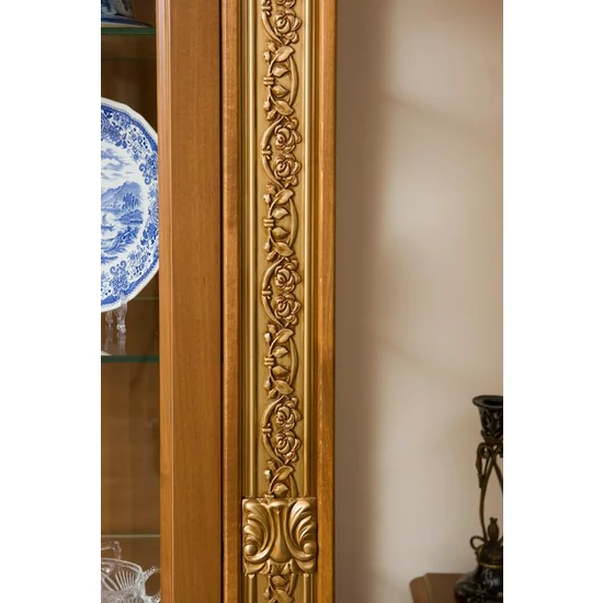 Set comodă + 2 vitrine Plasma Vicky, lemn masiv, finisaj premium, spațiu depozitare generos, comoda 180x49x65 cm + vitrine 80x46x218 cm, personalizabil picture - 3