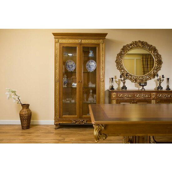 Set comodă + 2 vitrine Plasma Vicky, lemn masiv, finisaj premium, spațiu depozitare generos, comoda 180x49x65 cm + vitrine 80x46x218 cm, personalizabil picture - 2