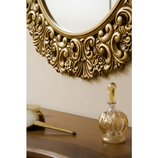 Set de toaletă Vicky, design elegant cu oglindă și sertare, lemn masiv și MDF, 130x42x79 cm, culoare personalizabilă picture - 5
