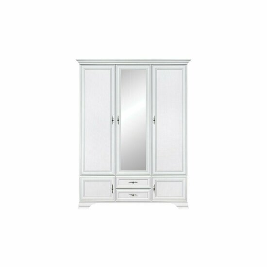 Set dormitor Idento 2 alb alpin, pat 160x200 cm, dulap 3 uși, 2 noptiere, PAL melaminat și MDF, stil clasic picture - 3