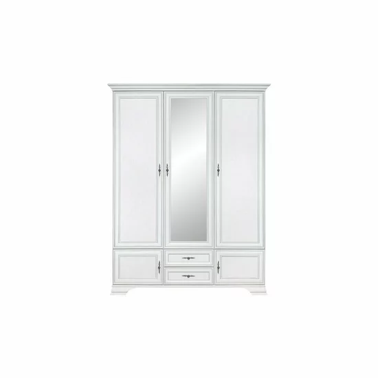 Set dormitor Idento 2 alb alpin, pat 160x200 cm, dulap 3 uși, 2 noptiere, PAL melaminat și MDF, stil clasic picture - 4