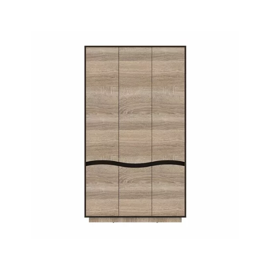 Set Dormitor Geneva, Cu Pat 160x200, Dulap 3 Uși, Comodă Și Noptiere, PAL Laminat, Sonoma Trufă/Wenge Magia picture - 6