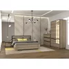 Set Dormitor Geneva, Cu Pat 160x200, Dulap 3 Uși, Comodă Și Noptiere, PAL Laminat, Sonoma Trufă/Wenge Magia picture - 2